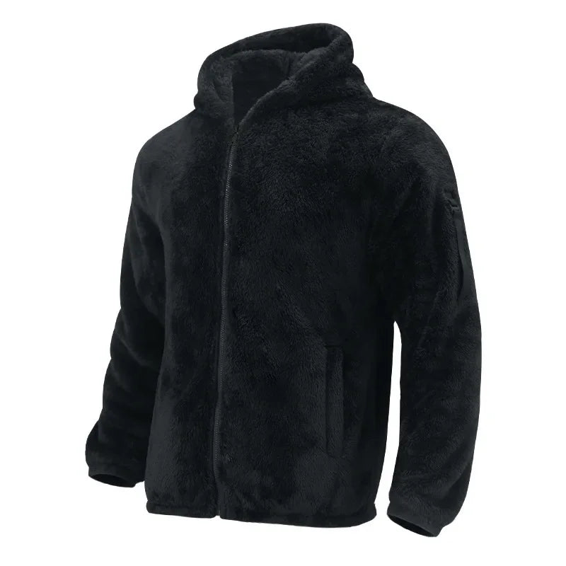 Herren Fleecejacke | Warm, Wasserfest mit Kapuze