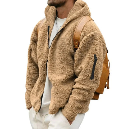 Herren Fleecejacke | Warm, Wasserfest mit Kapuze