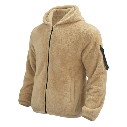 Herren Fleecejacke | Warm, Wasserfest mit Kapuze