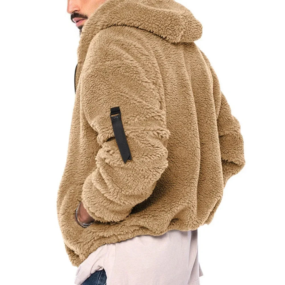 Herren Fleecejacke | Warm, Wasserfest mit Kapuze