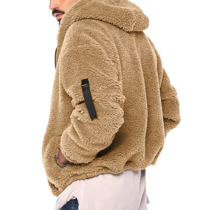 Herren Fleecejacke | Warm, Wasserfest mit Kapuze