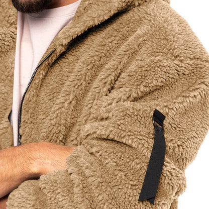 Herren Fleecejacke | Warm, Wasserfest mit Kapuze