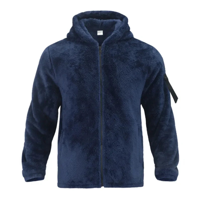 Herren Fleecejacke | Warm, Wasserfest mit Kapuze
