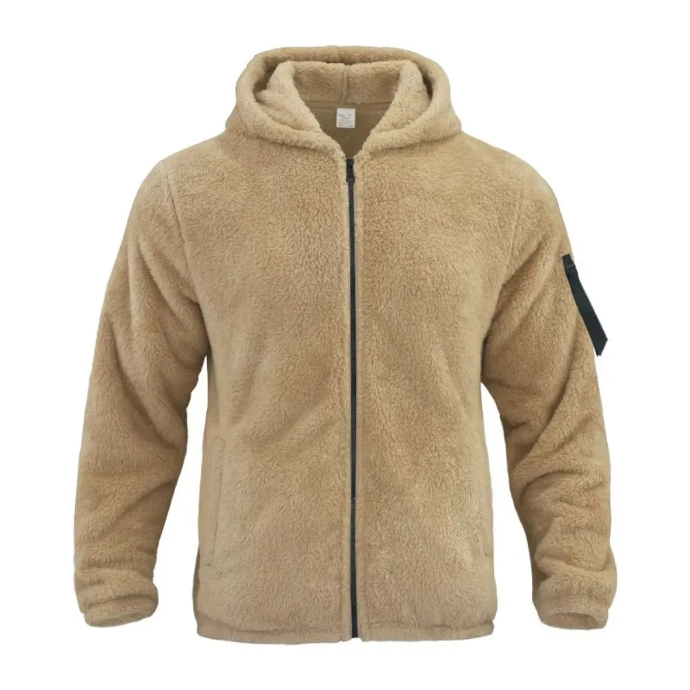 Herren Fleecejacke | Warm, Wasserfest mit Kapuze