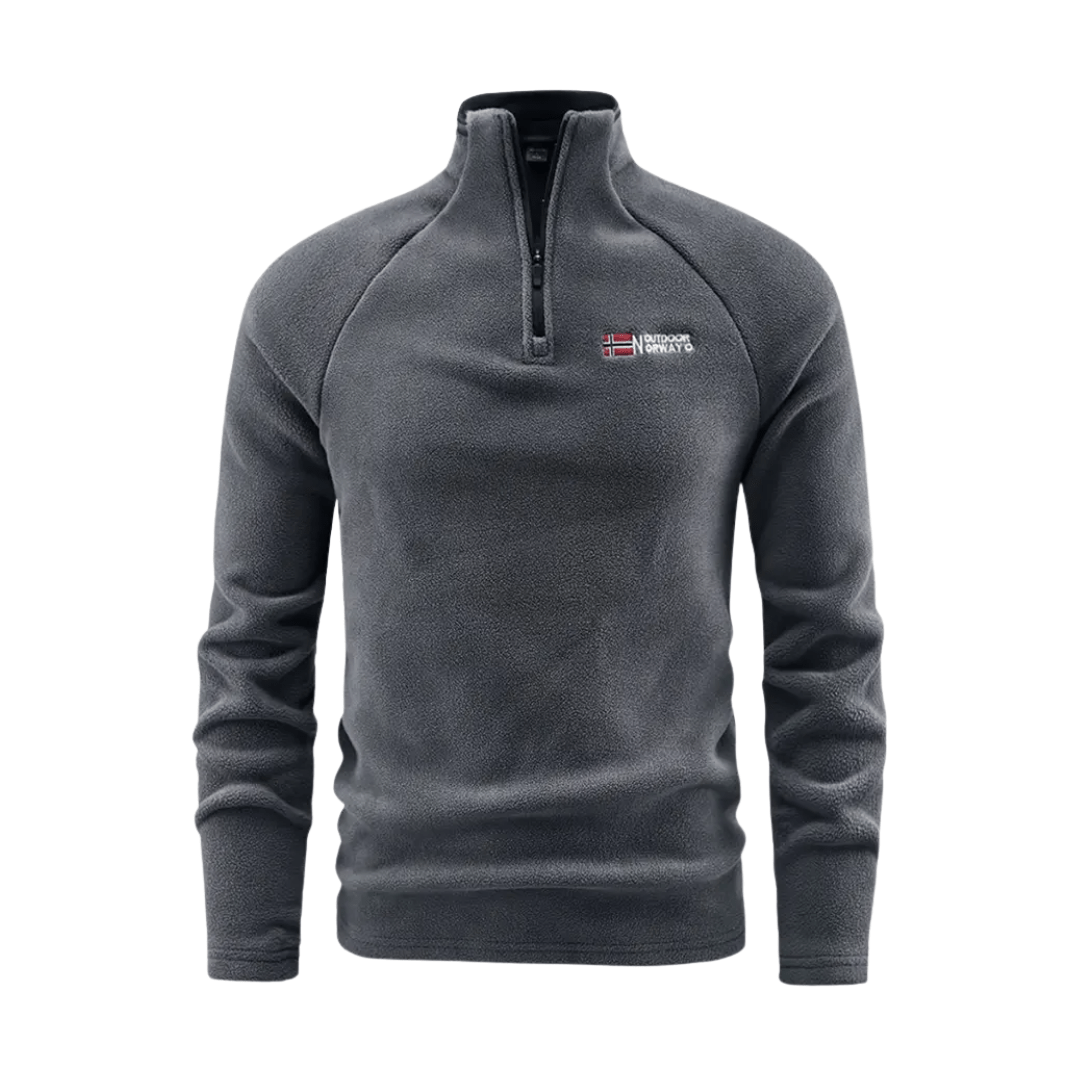 Fleecejacke für Herren, Thermojacke, halber Reißverschluss | Winterbekleidung