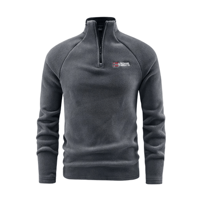Fleecejacke für Herren, Thermojacke, halber Reißverschluss | Winterbekleidung