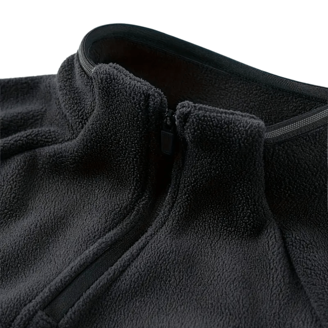 Fleecejacke für Herren, Thermojacke, halber Reißverschluss | Winterbekleidung