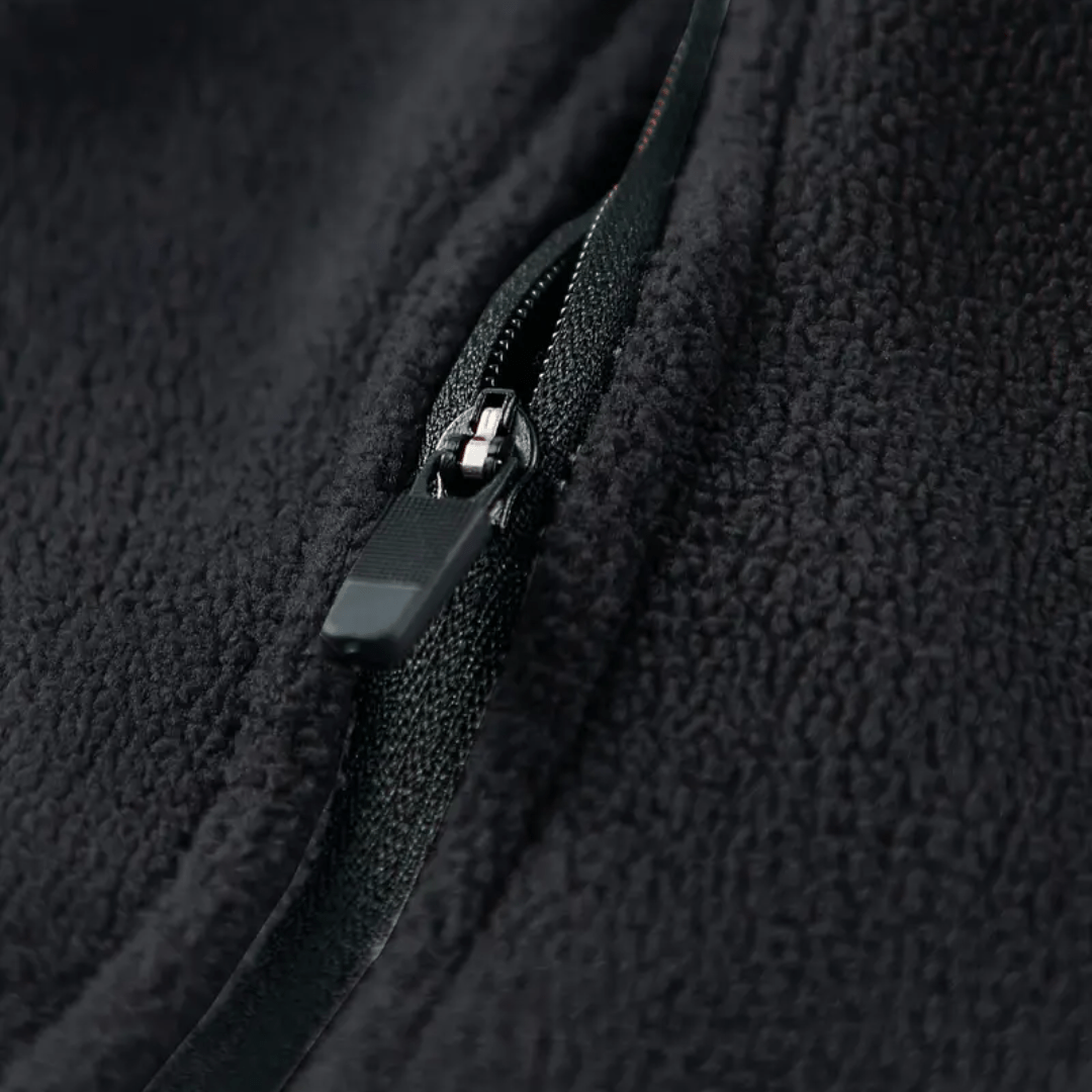 Fleecejacke für Herren, Thermojacke, halber Reißverschluss | Winterbekleidung