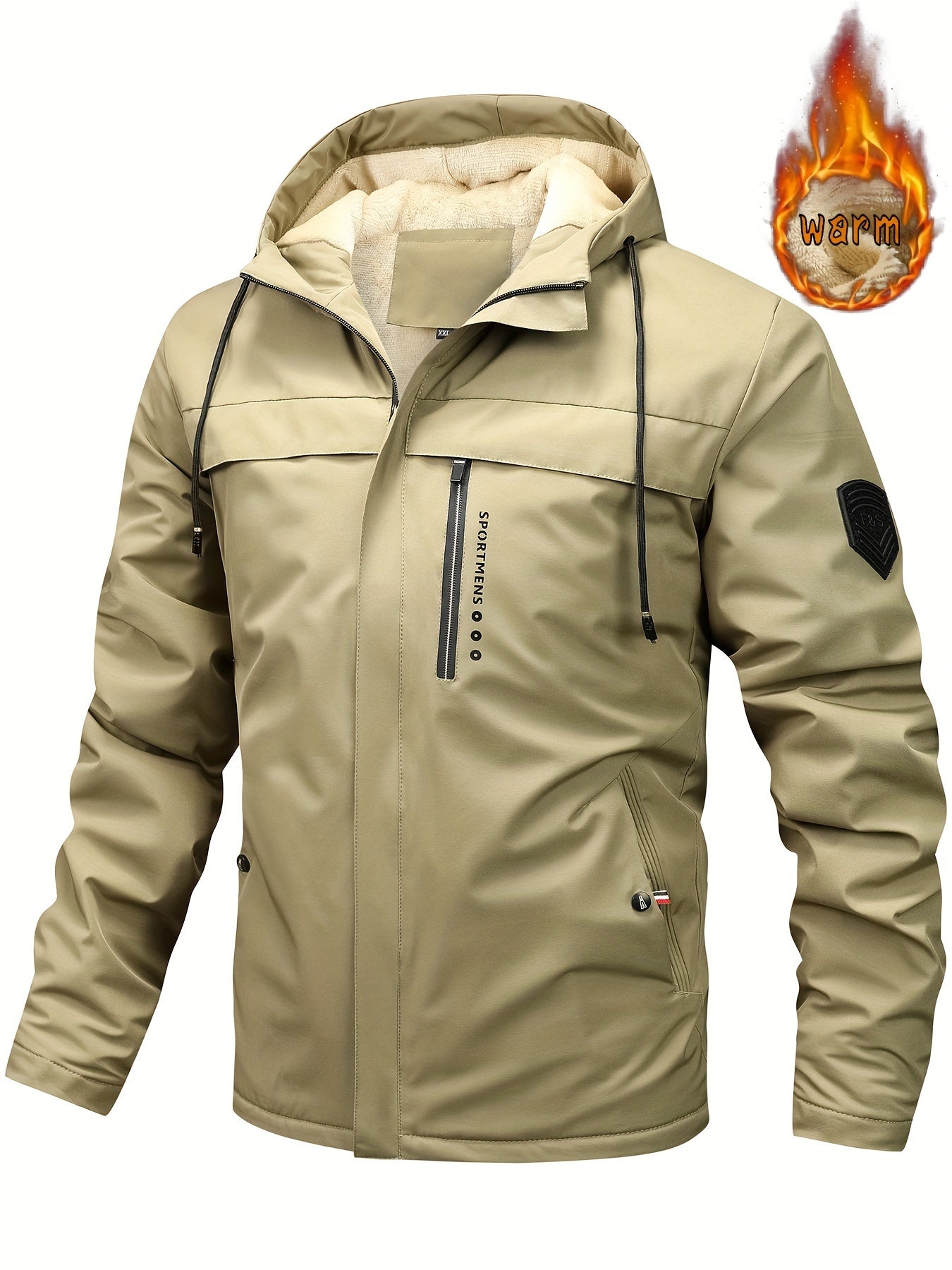 Fleecejacke für Herren | Mit Kapuze | Normale Passform | Winter