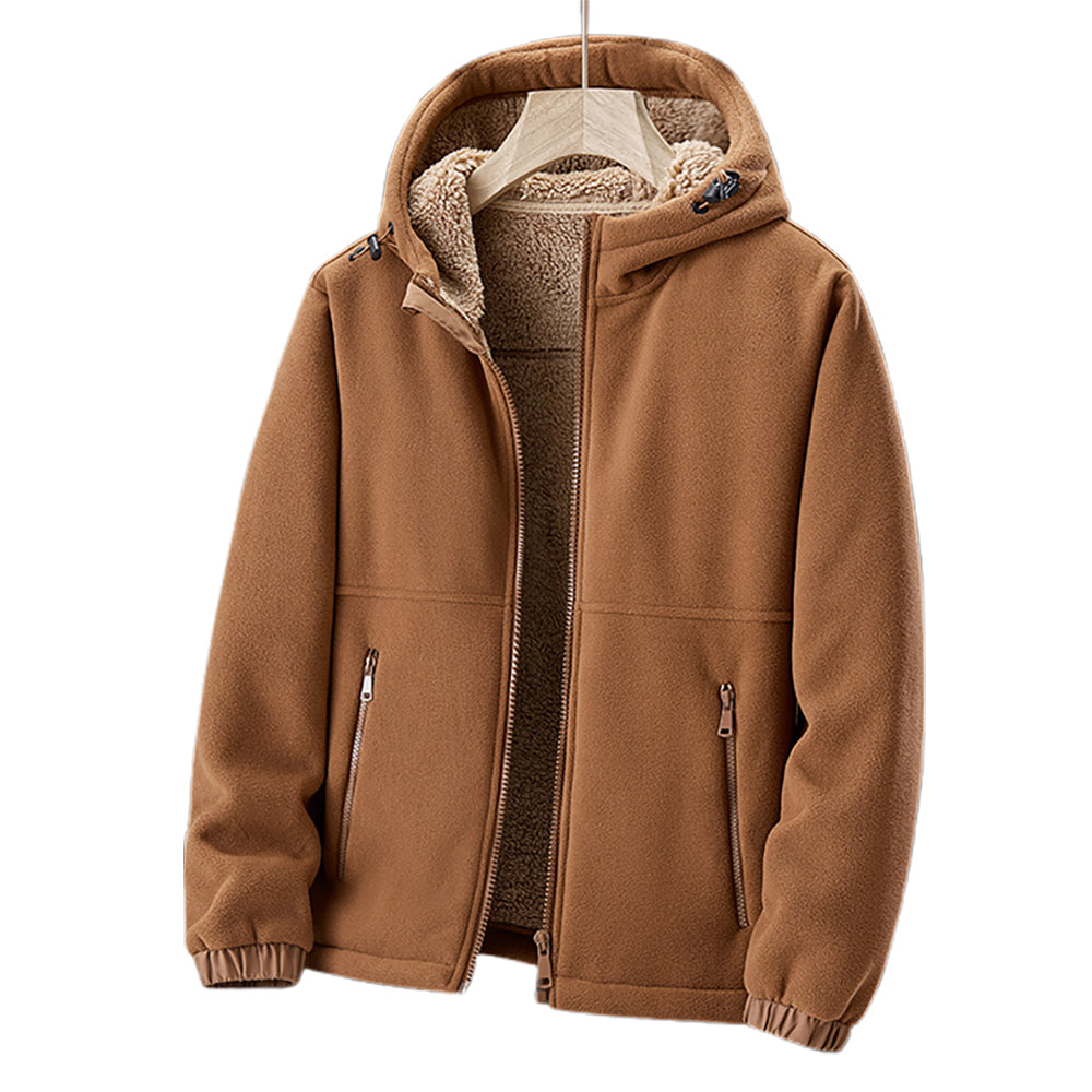 Fleecejacke für Herren | Mit Kapuze, leicht | Winter