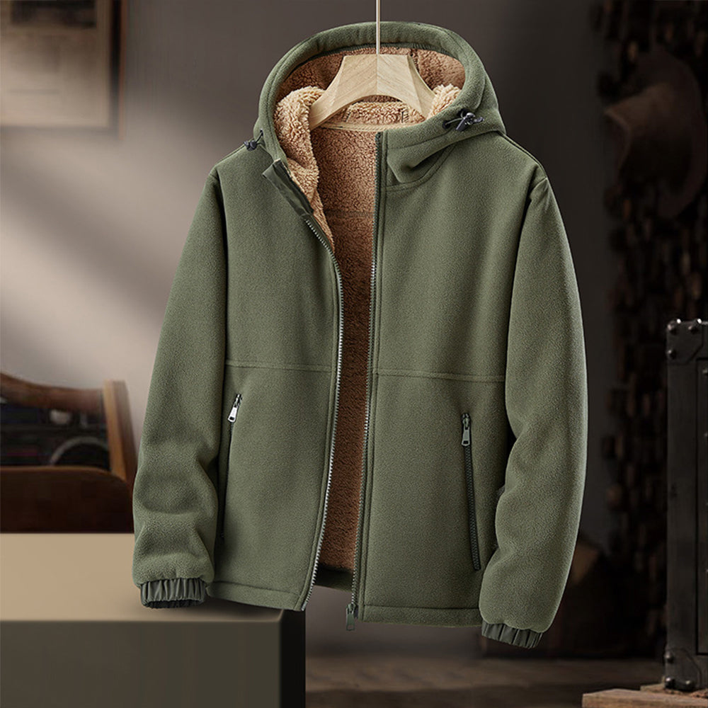 Fleecejacke für Herren | Mit Kapuze, leicht | Winter