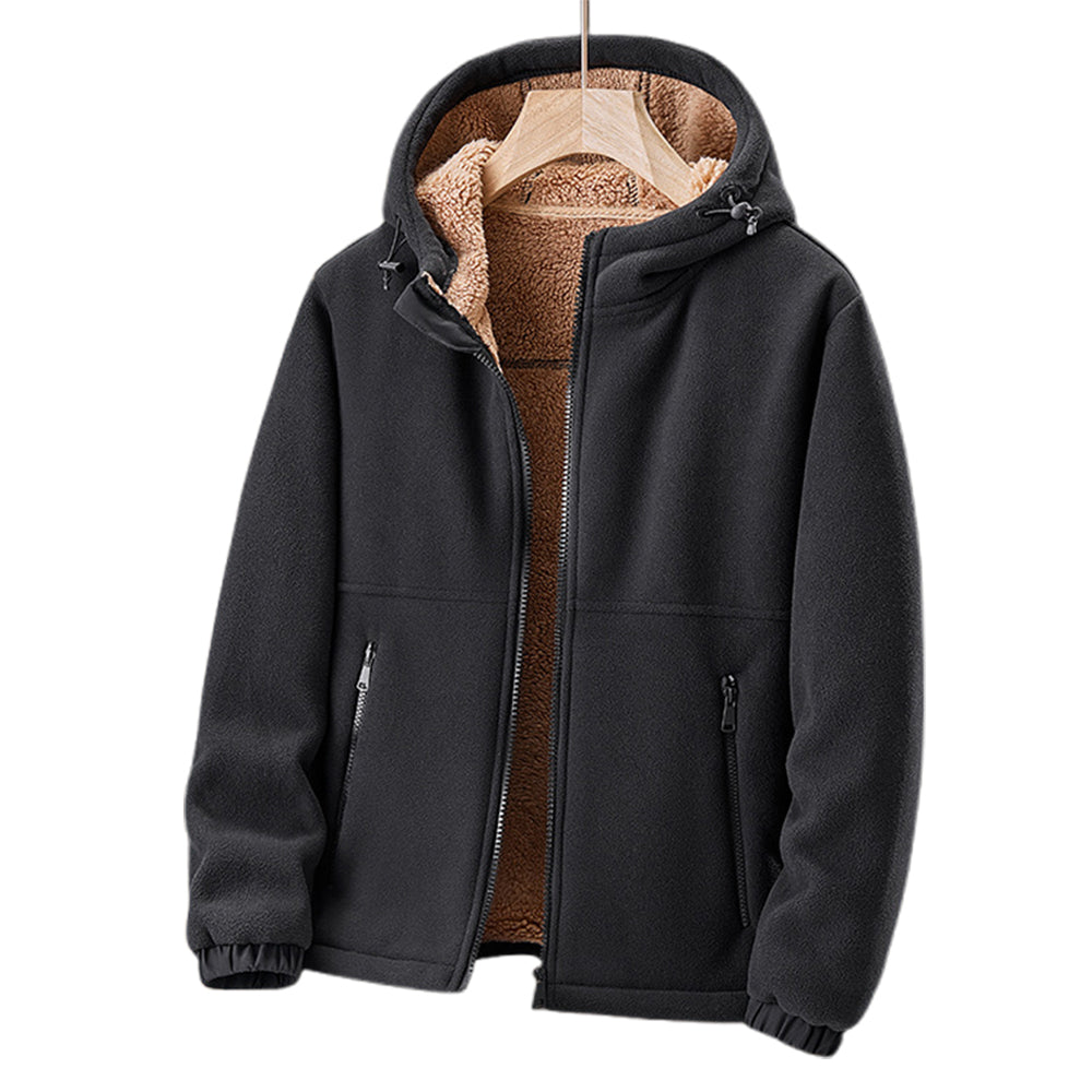 Fleecejacke für Herren | Mit Kapuze, leicht | Winter
