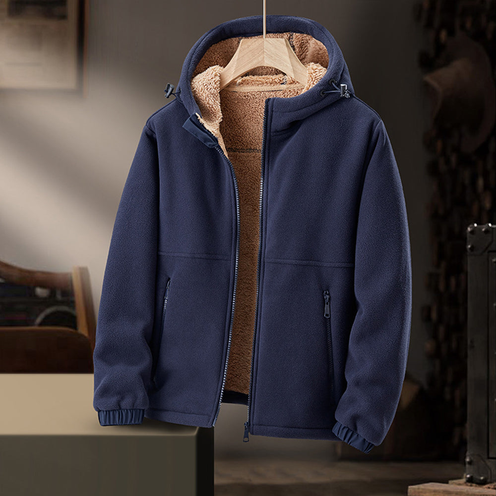 Fleecejacke für Herren | Mit Kapuze, leicht | Winter
