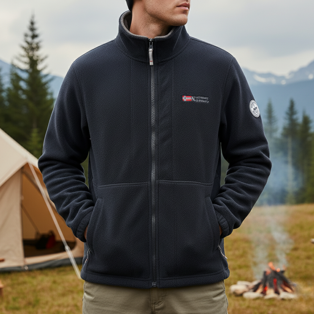 Fleecejacke für Herren | Wärmend, atmungsaktiv | Normale Passform