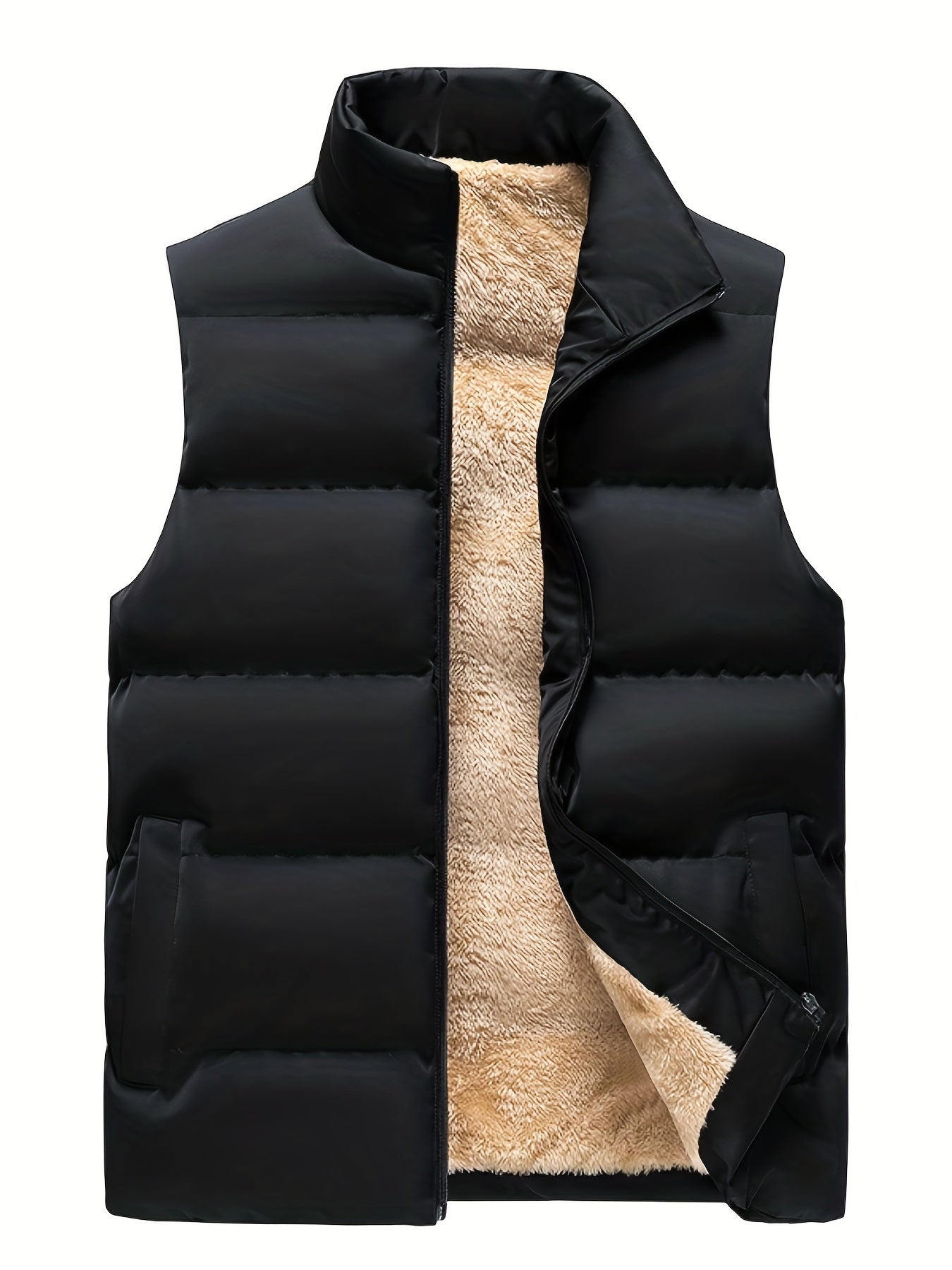Fleeceweste für Herren | Stehkragen, praktische Taschen
