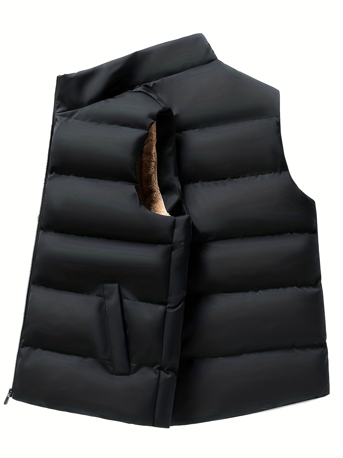 Fleeceweste für Herren | Stehkragen, praktische Taschen