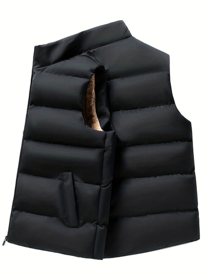 Fleeceweste für Herren | Stehkragen, praktische Taschen