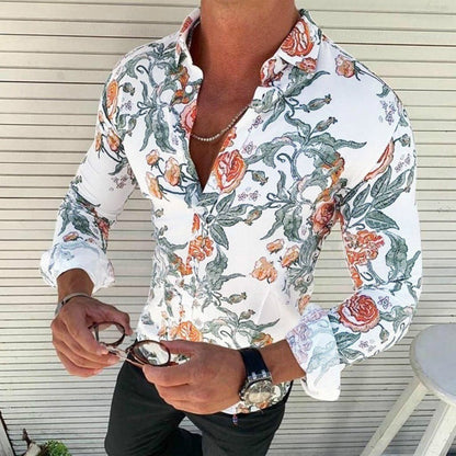 Floriano | Herren Langarm Hemd mit Blumenmuster 6