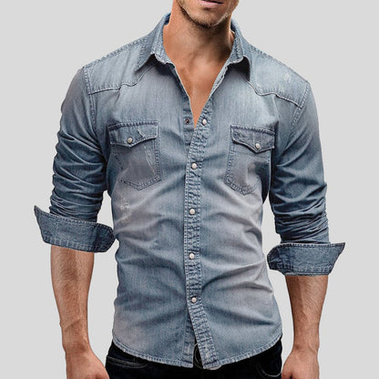 Jeanshemd Herren | Vintage Used-Look 2