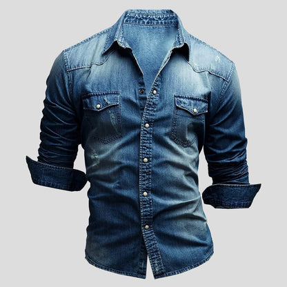Jeanshemd Herren | Vintage Used-Look 3