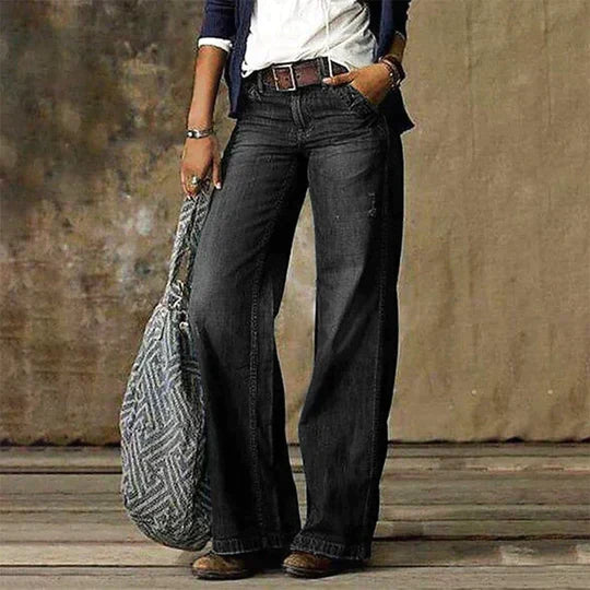 Jeans Damen High-Waist | Weit Ausgestelltes Bein 4