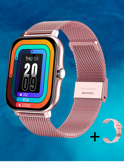 Frauen in Smartwatch mit Gesundheitsüberwachung, Fitness -Nachverfolgung