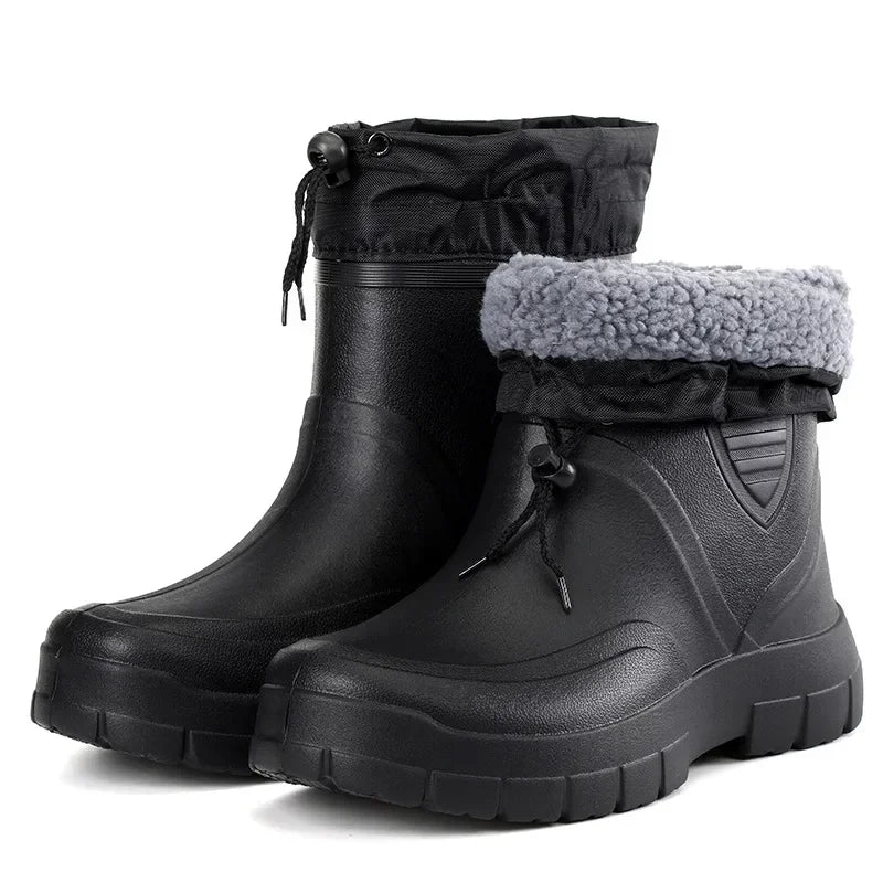Gummistiefel | Männer Gefüttert Hohe Stiefel Winter