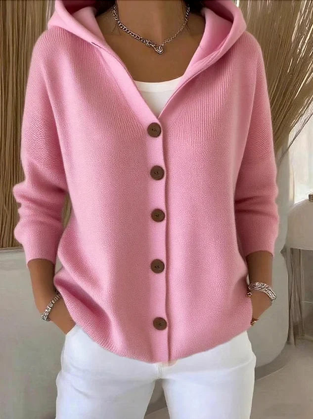 Gemütliche Damen Baumwoll-Cardigan mit langen Ärmeln 0