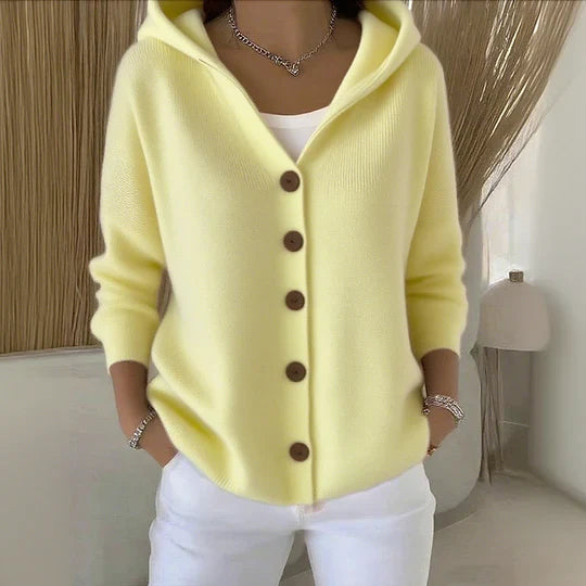Gemütliche Damen Baumwoll-Cardigan mit langen Ärmeln 7