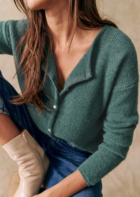 Gemütlicher Grobstrick-Cardigan-Pullover 10