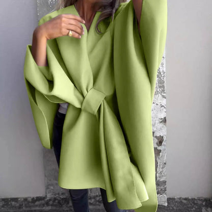 Gemütlicher Stricklanger Cardigan mit Fledermausärmeln 1