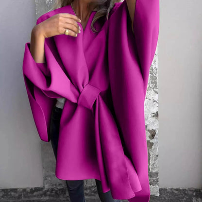 Gemütlicher Stricklanger Cardigan mit Fledermausärmeln 4