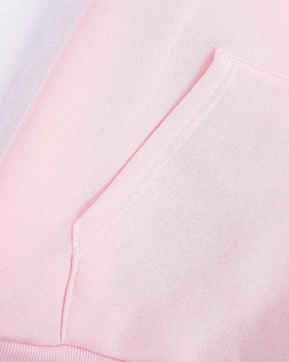 Gemütlicher rosa Hoodie mit Kängurutaschen für Damen 3
