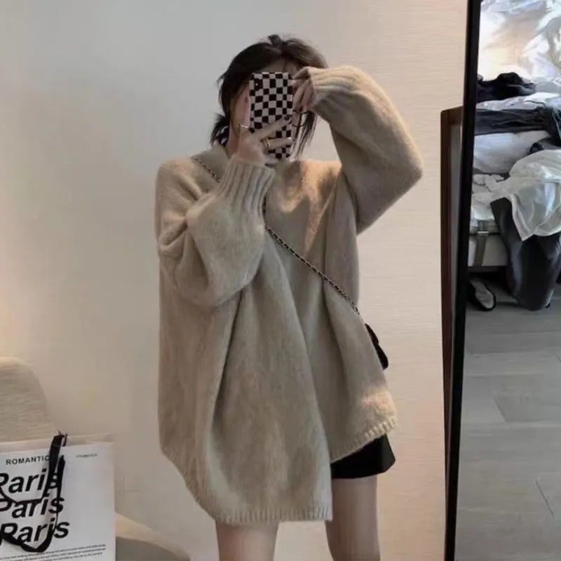 Gemütlicher übergroßer Strickcardigan mit Knopfverschluss 1