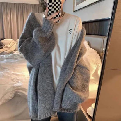 Gemütlicher übergroßer Strickcardigan mit Knopfverschluss 2