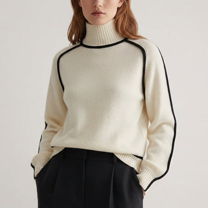 Damen Rollkragenpullover Strickpullover Elastisch Figurbetont 1