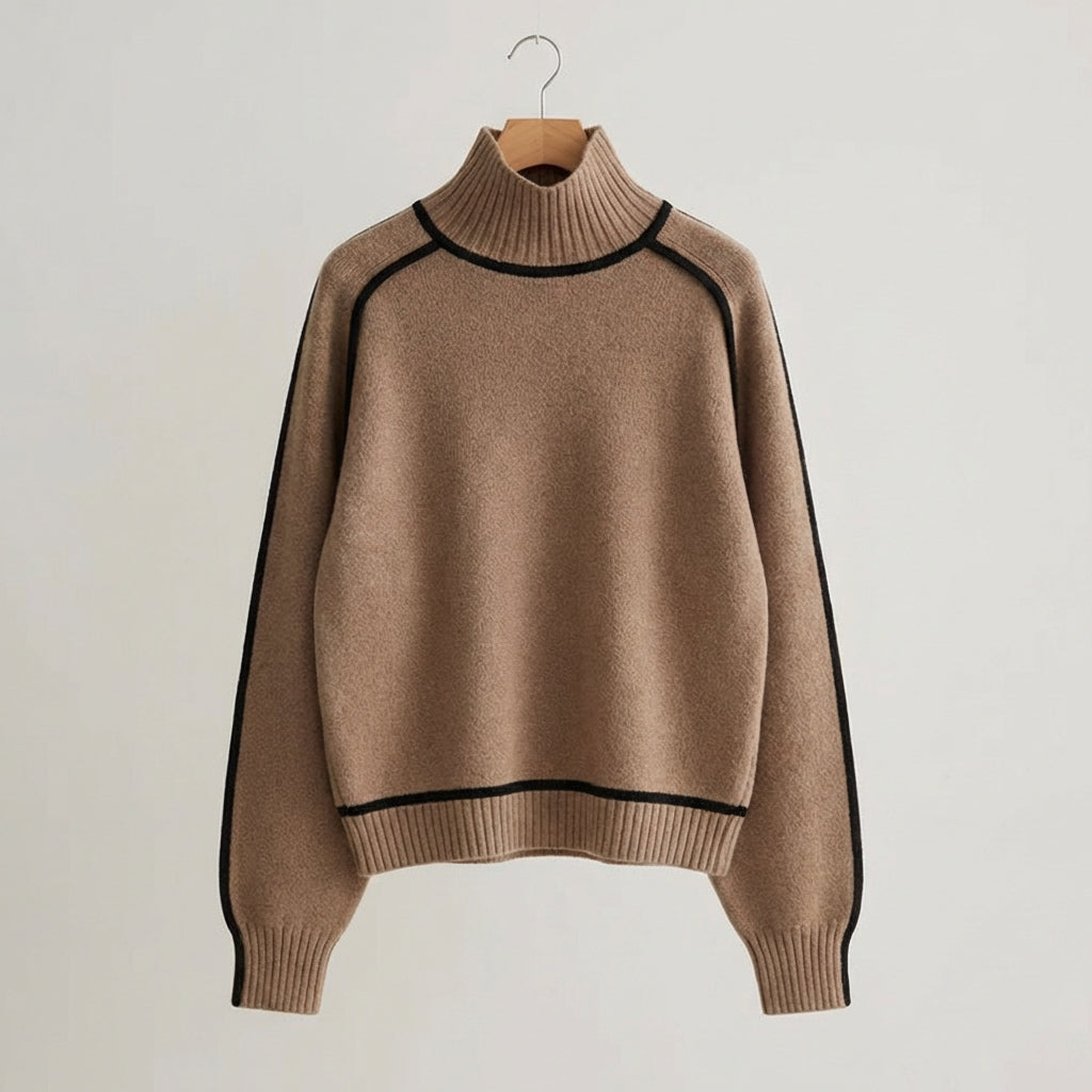 Damen Rollkragenpullover Strickpullover Elastisch Figurbetont 6