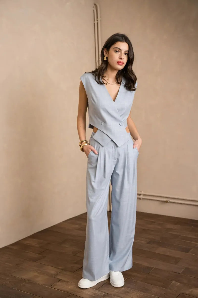 Gerade Hose Damen | Elegante Bundfaltenhose & Weite