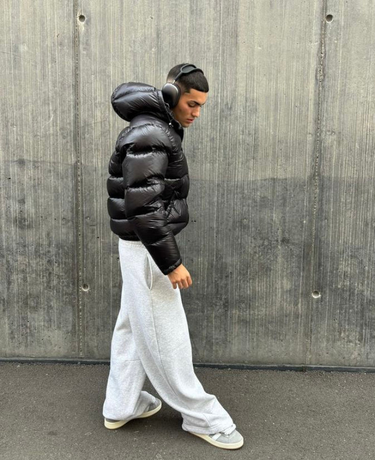 Gesteppte Winterjacke für Herren | Mit Kapuze, Sherpa-Futter