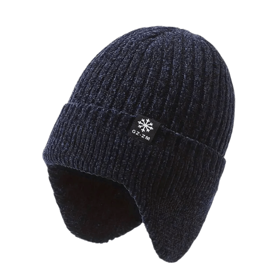 Gestrickte Wintermütze | Fleecegefüttert, Ohrenschutz | Unisex