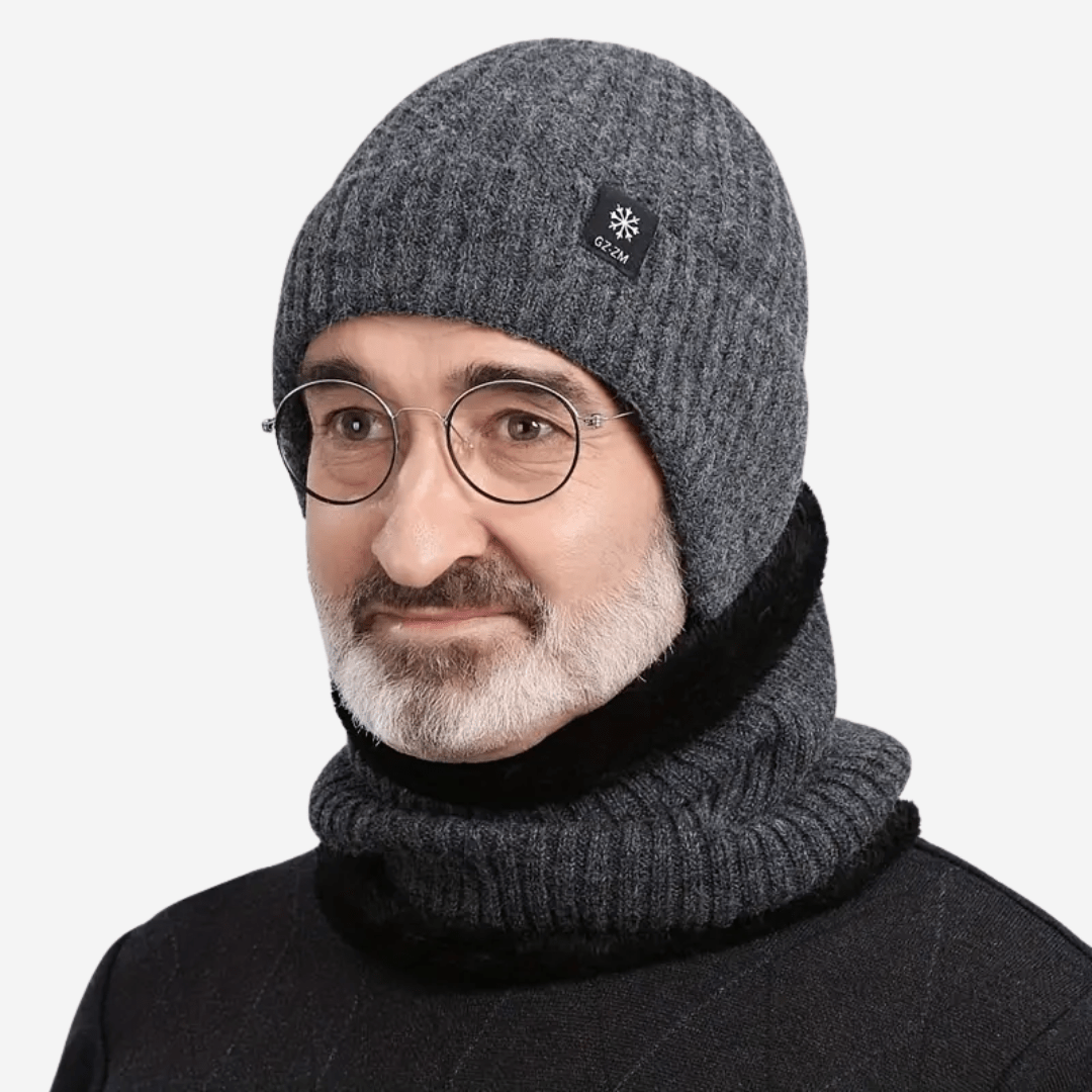 Gestrickte Wintermütze | Fleecegefüttert, Ohrenschutz | Unisex