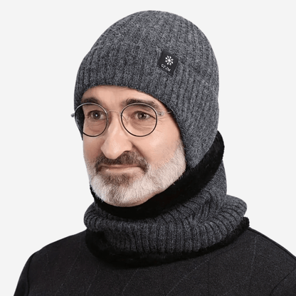 Gestrickte Wintermütze | Fleecegefüttert, Ohrenschutz | Unisex