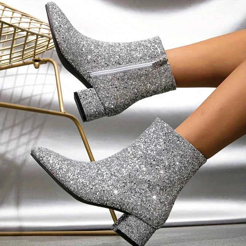 Glitzer Stiefeletten 2