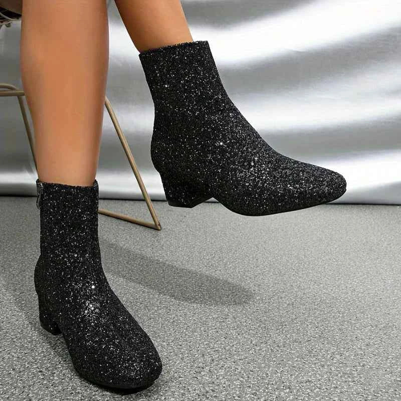 Glitzer Stiefeletten 4
