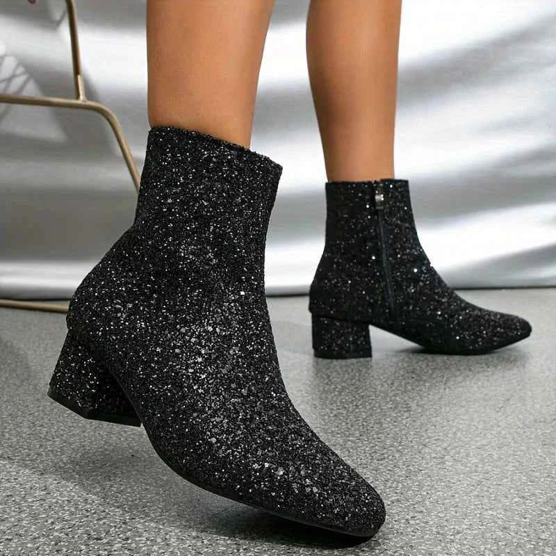 Glitzer Stiefeletten 6