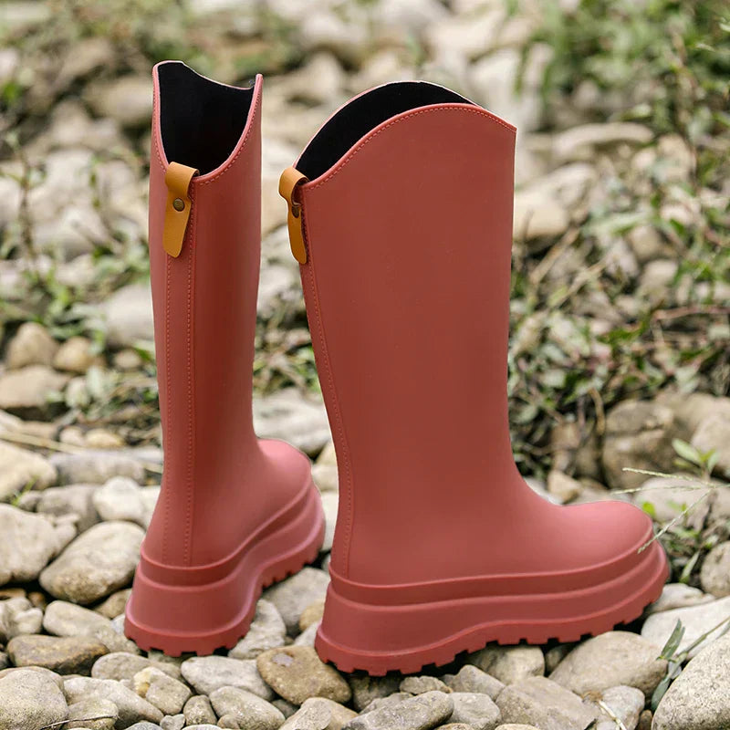 Gummistiefel für Damen | Wasserdichter hoher Schaft | Rutschfeste Sohle