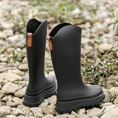 Gummistiefel für Damen | Wasserdichter hoher Schaft | Rutschfeste Sohle