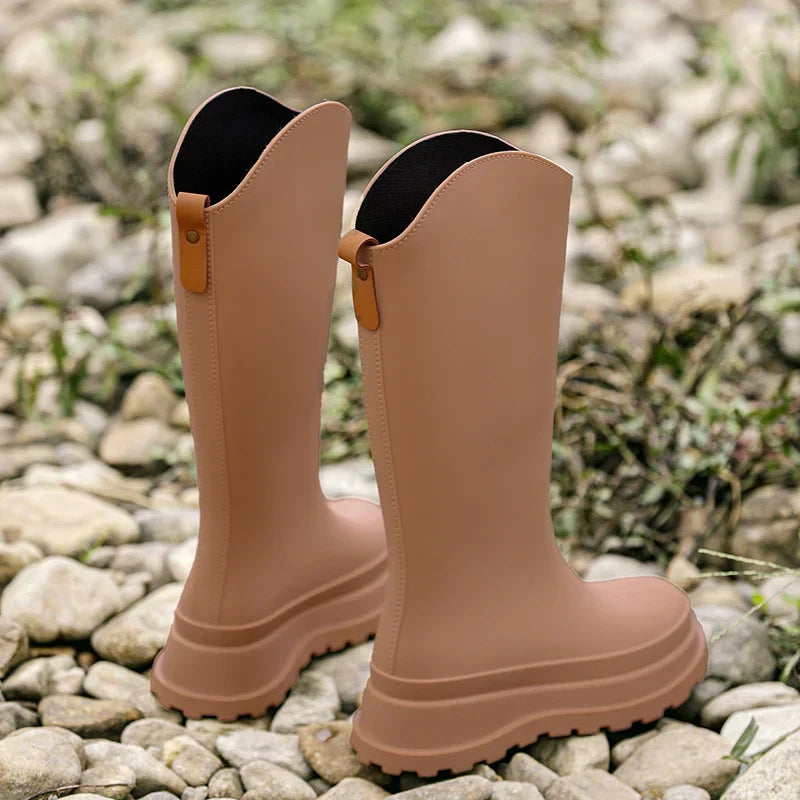 Gummistiefel für Damen | Wasserdichter hoher Schaft | Rutschfeste Sohle
