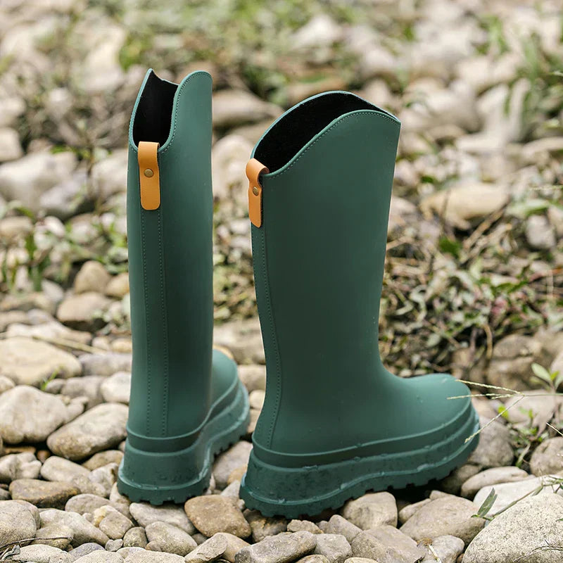 Gummistiefel für Damen | Wasserdichter hoher Schaft | Rutschfeste Sohle