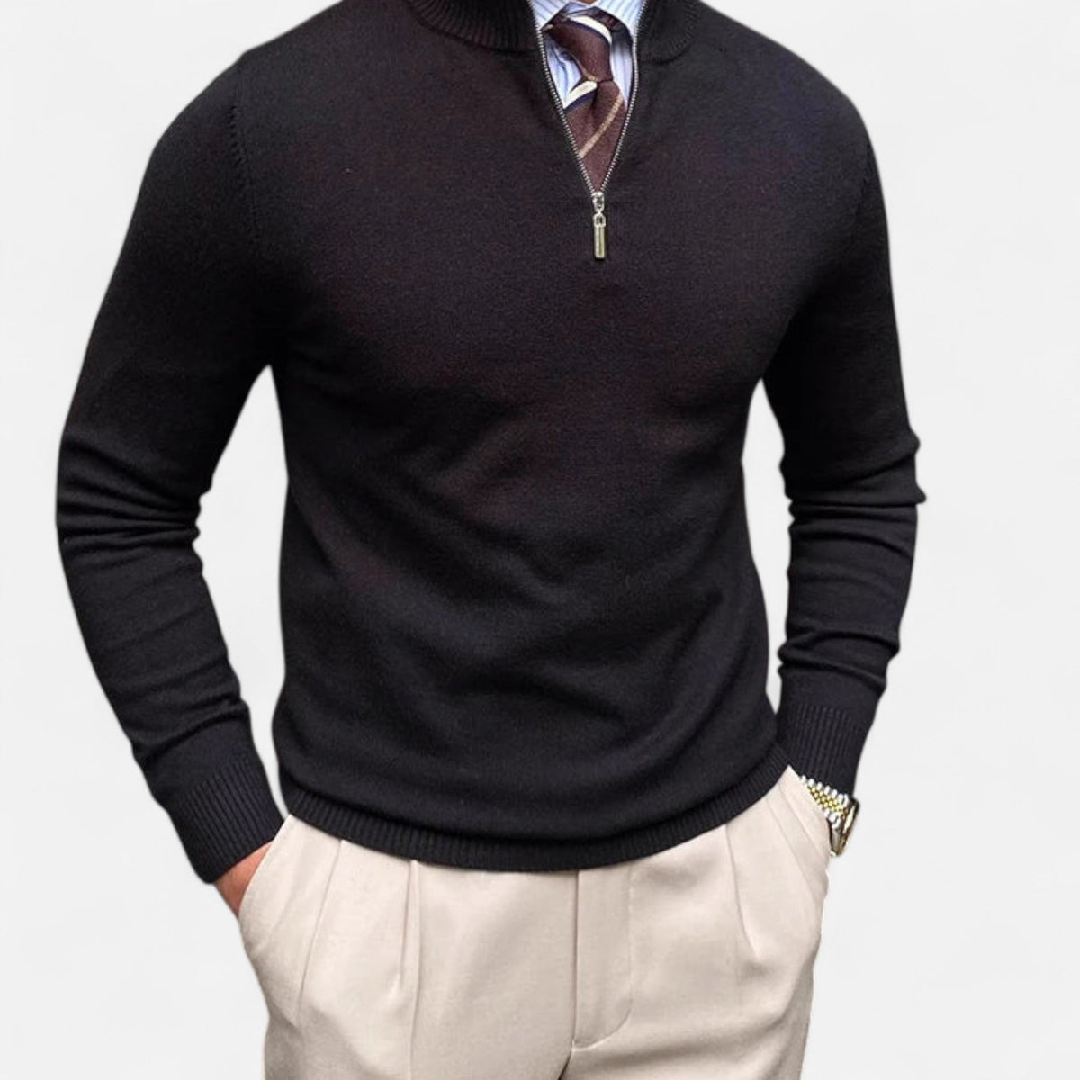 Half-Zip Pullover Herren | Stehkragen & Zeitlose Eleganz 2